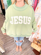 Embroidered Jesus Mockneck