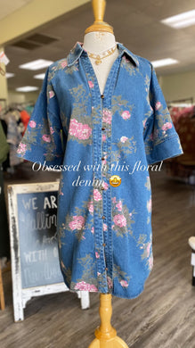 Madi Floral Denim Dress