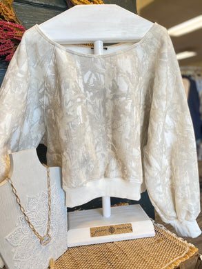 Camo Off Shoulder Top