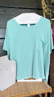Ribbed Pocket Top