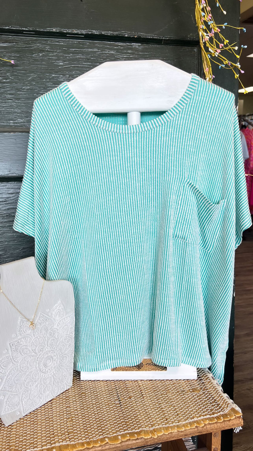 Ribbed Pocket Top