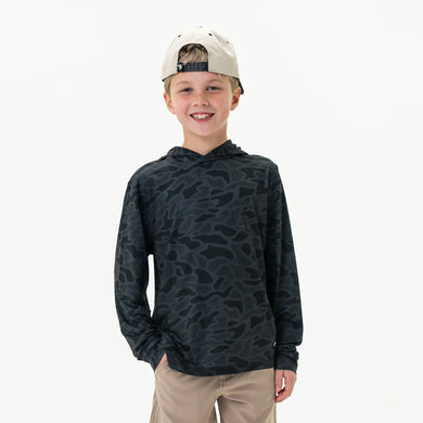 Youth Burlebo Black Camo Performance Hoodie