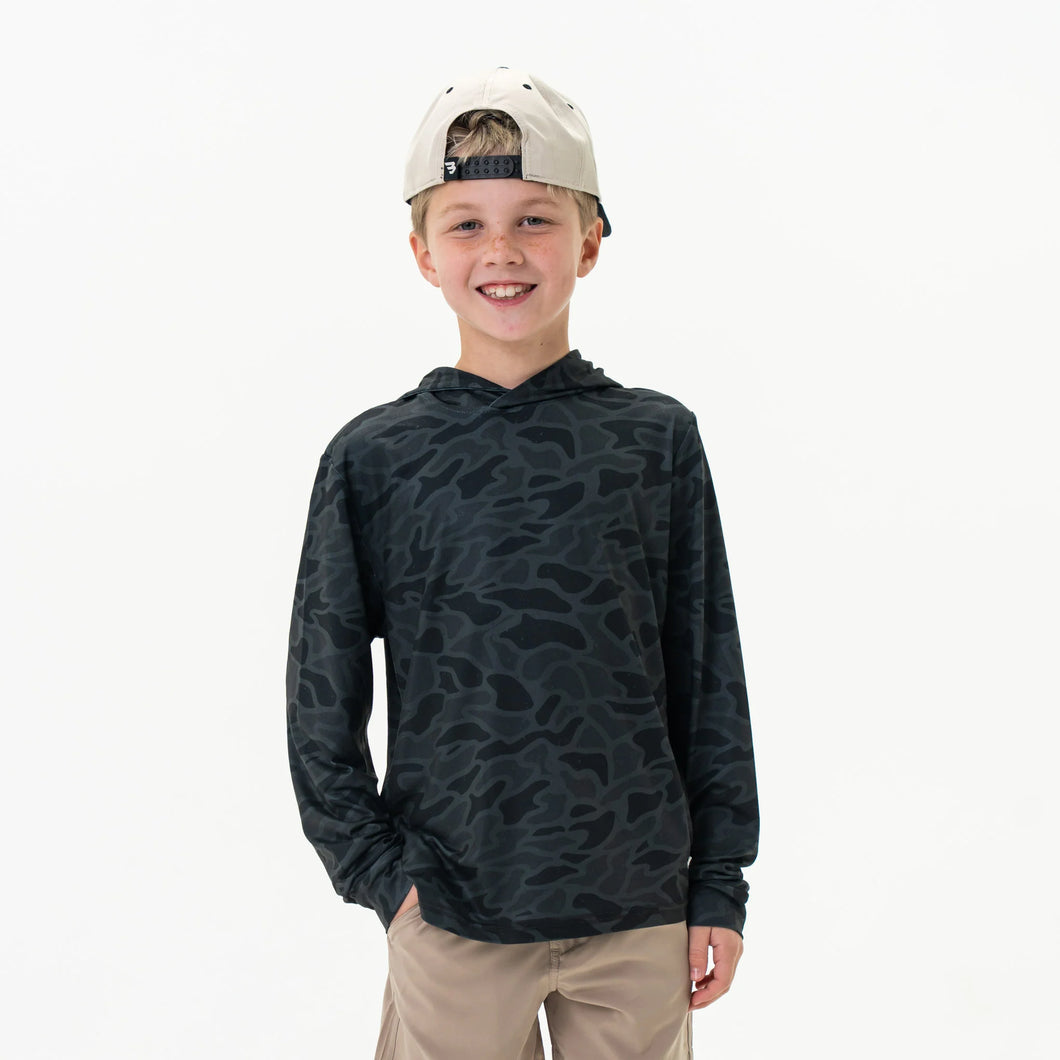 Youth Burlebo Black Camo Performance Hoodie