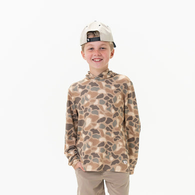 Youth Burlebo Pintatil Camo Performance Hoodie