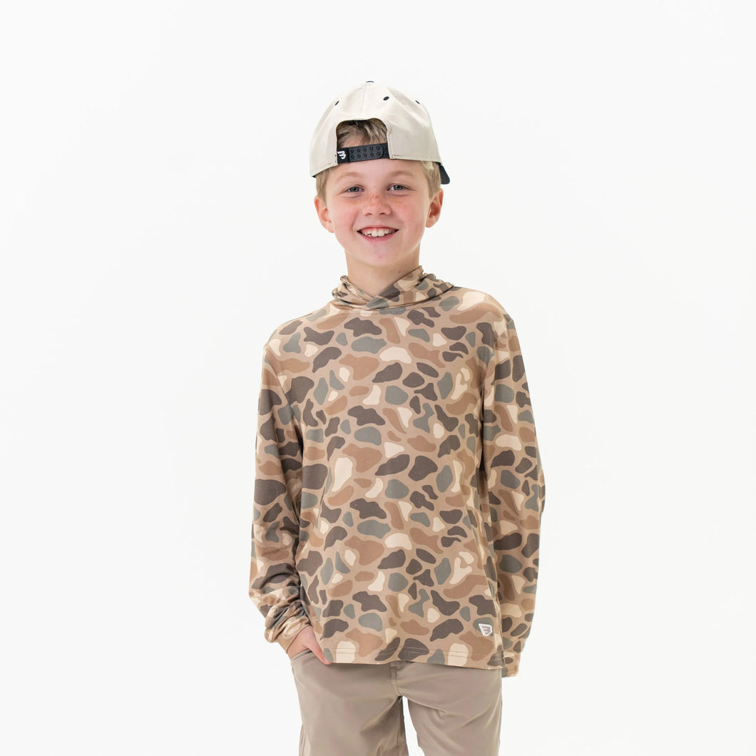 Youth Burlebo Pintatil Camo Performance Hoodie