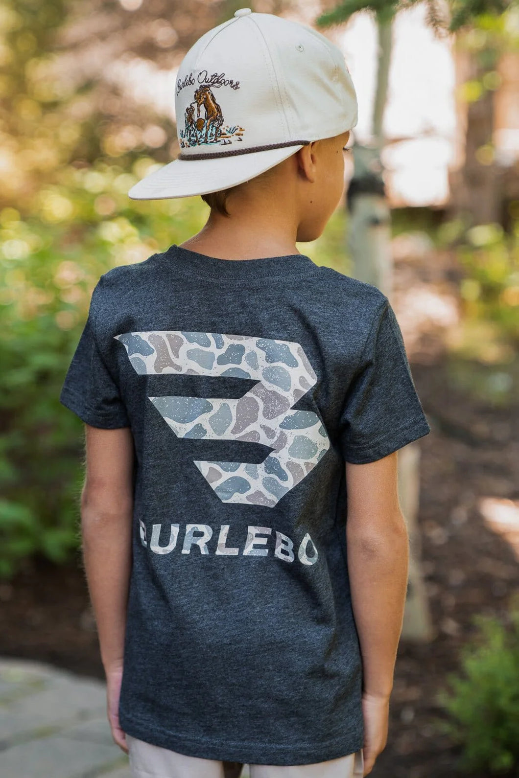 Youth Burlebo Classic Deer Camo Logo Tee