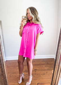 Button Down Pocket Dress