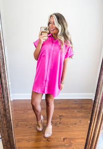 Button Down Pocket Dress